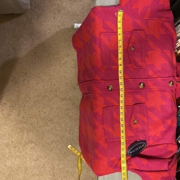 Scoop Oversized Shacket Large 12-14 Orange Pink Multi - Picture 8 of 8